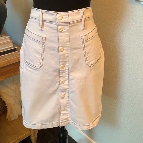 J. Crew Dresses & Skirts - J Crew Denim White Skirt